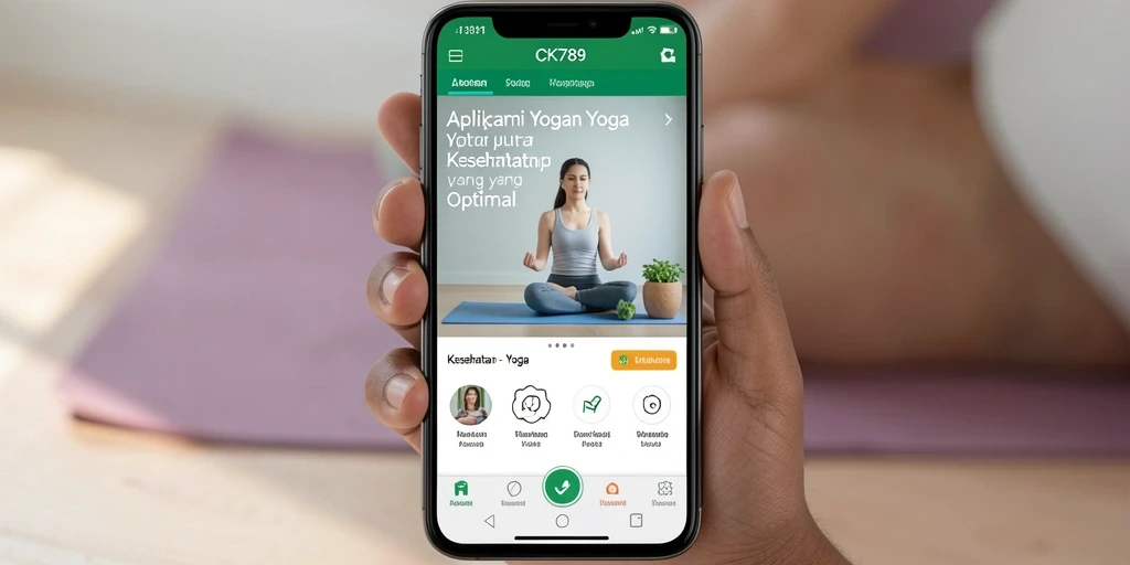 Antarmuka CK789 yang sederhana dan menarik untuk latihan Yoga.