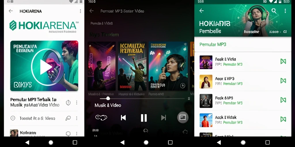 Antarmuka HOKIARENA yang intuitif dan mudah digunakan untuk Pemutar MP3.