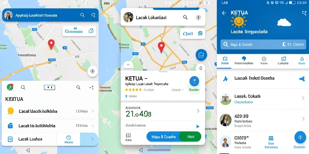 Tampilan antarmuka KETUA untuk pelacakan lokasi secara real-time.