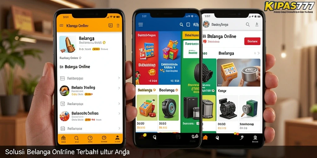 Antarmuka utama KIPAS777 yang memberikan kemudahan berbelanja online.