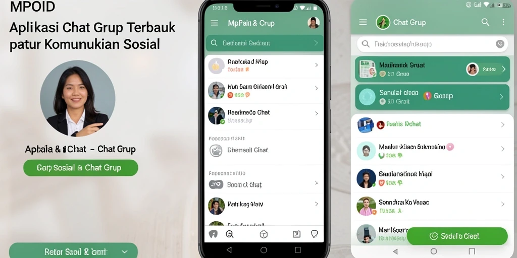 Antarmuka MPOID yang sederhana dan fungsional untuk grup chat.