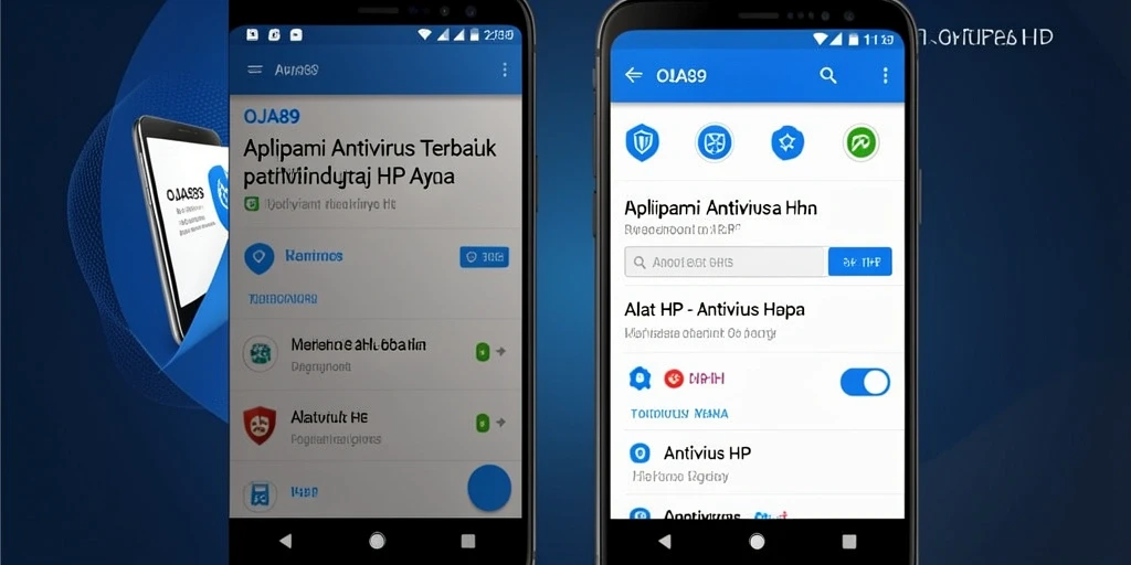 Antarmuka OJA89 yang intuitif untuk perlindungan antivirus HP.
