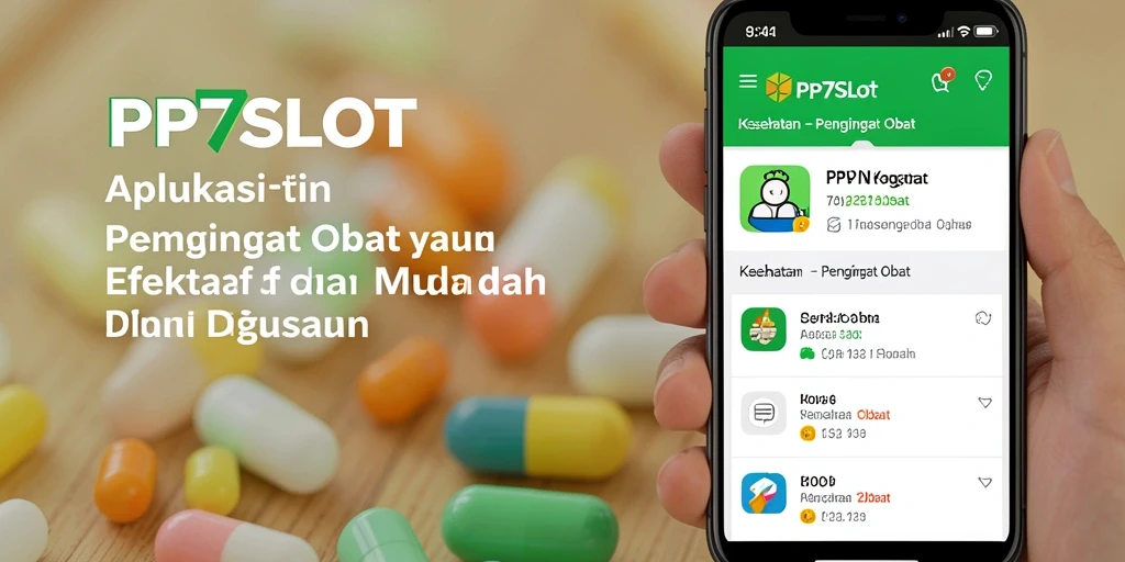 Tampilan antarmuka aplikasi PP7SLOT untuk pengingat obat yang efektif.