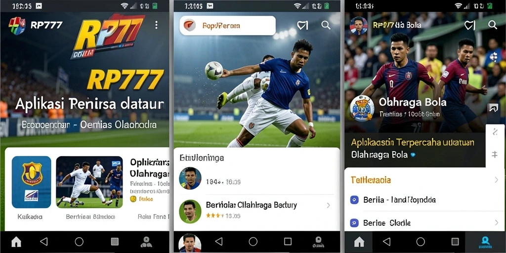 Antarmuka RP777 yang menarik untuk berita olahraga bola.