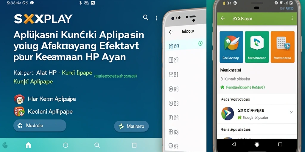 Antarmuka SXXPLAY yang intuitif untuk penguncian aplikasi.